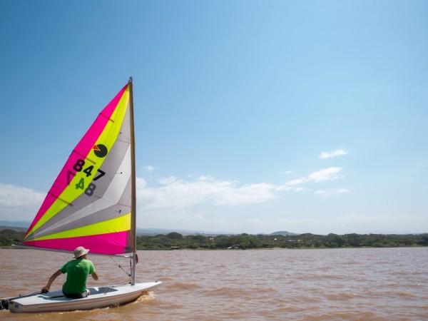 Sailing on Lake Langano