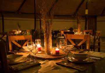 Candle-lit Dinner in the restaurant