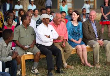 Richard, Kebedee & ambassador at opening